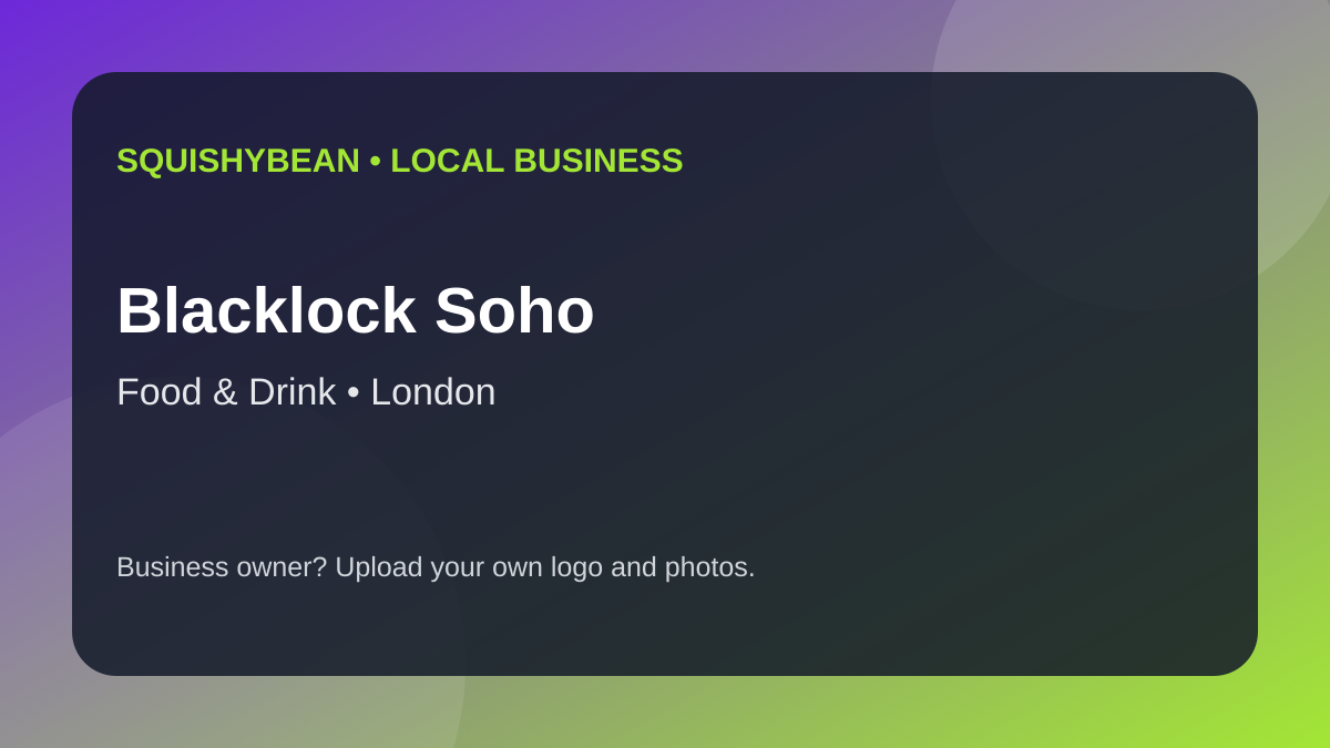 Blacklock Soho
