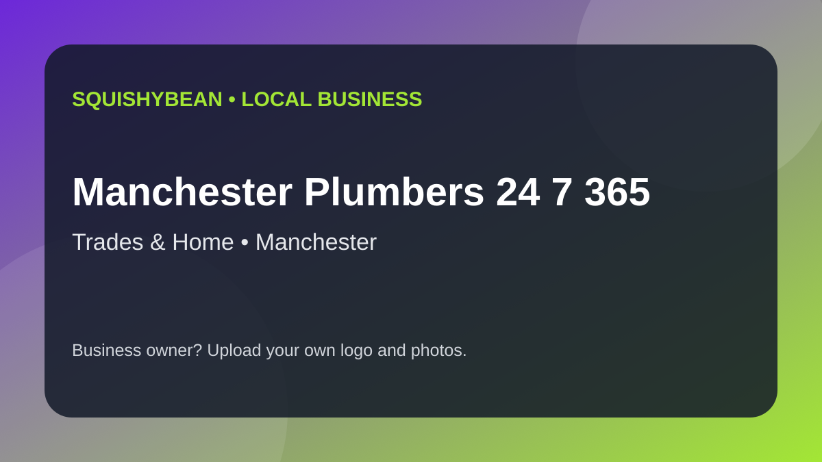 Manchester Plumbers 24 7 365