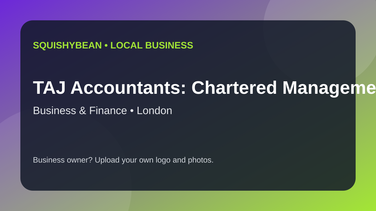 TAJ Accountants: Chartered Management Accountants