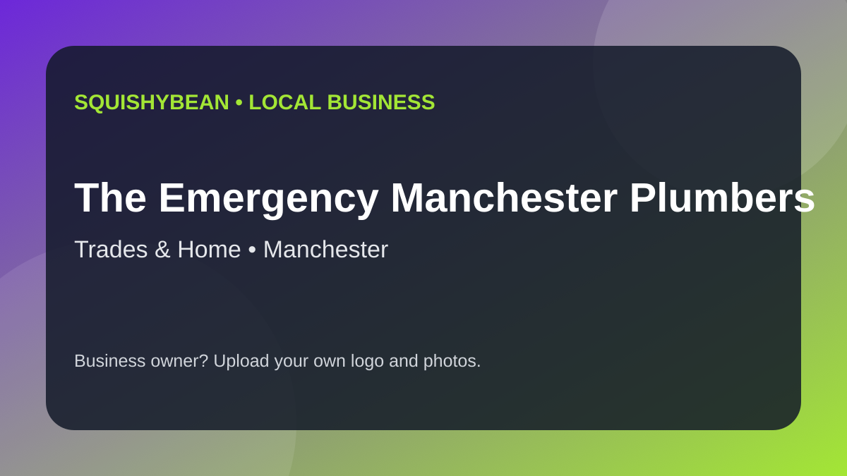 The Emergency Manchester Plumbers cover image